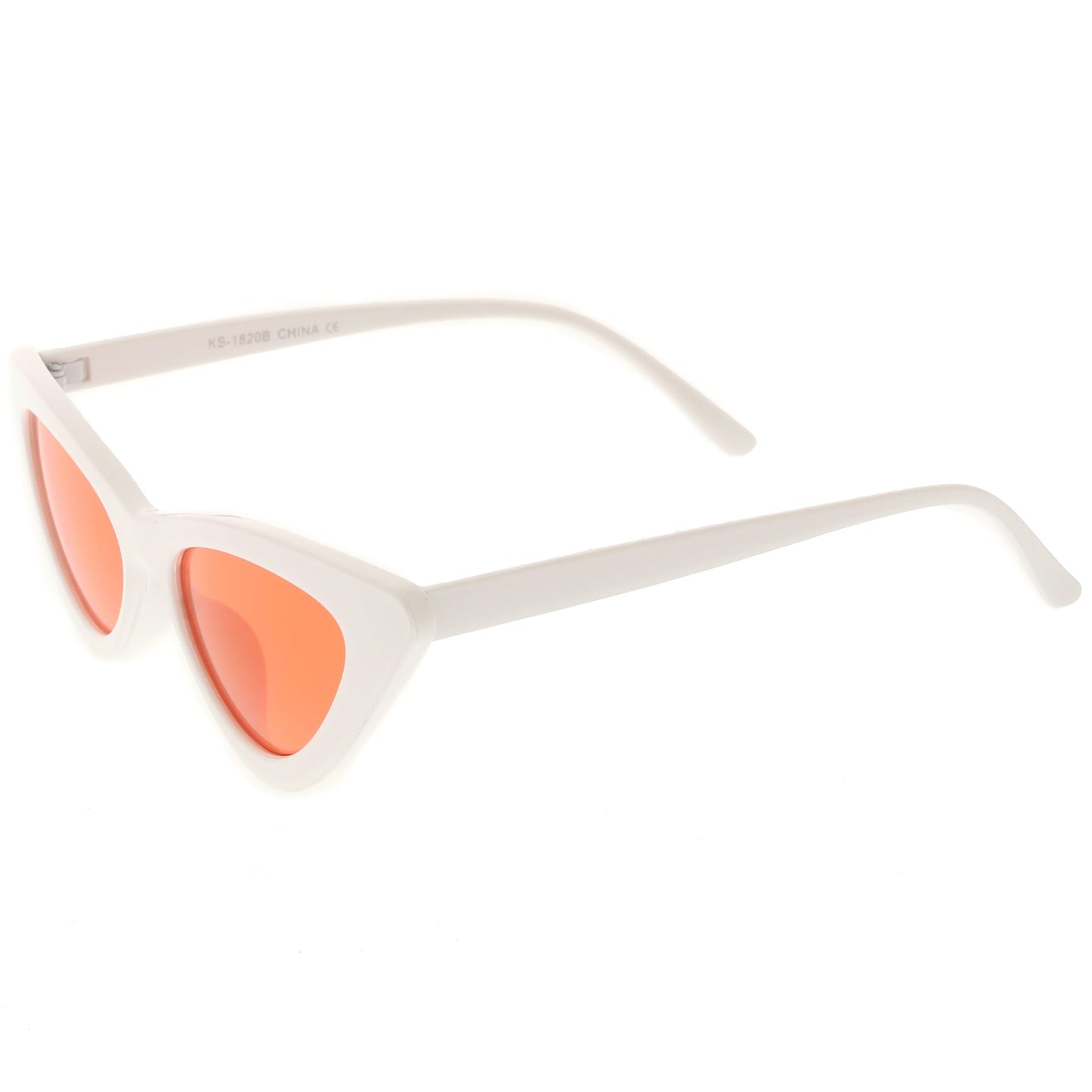 Women's Retro Side Angle Cat Eye Color Lens Sunglasses C510