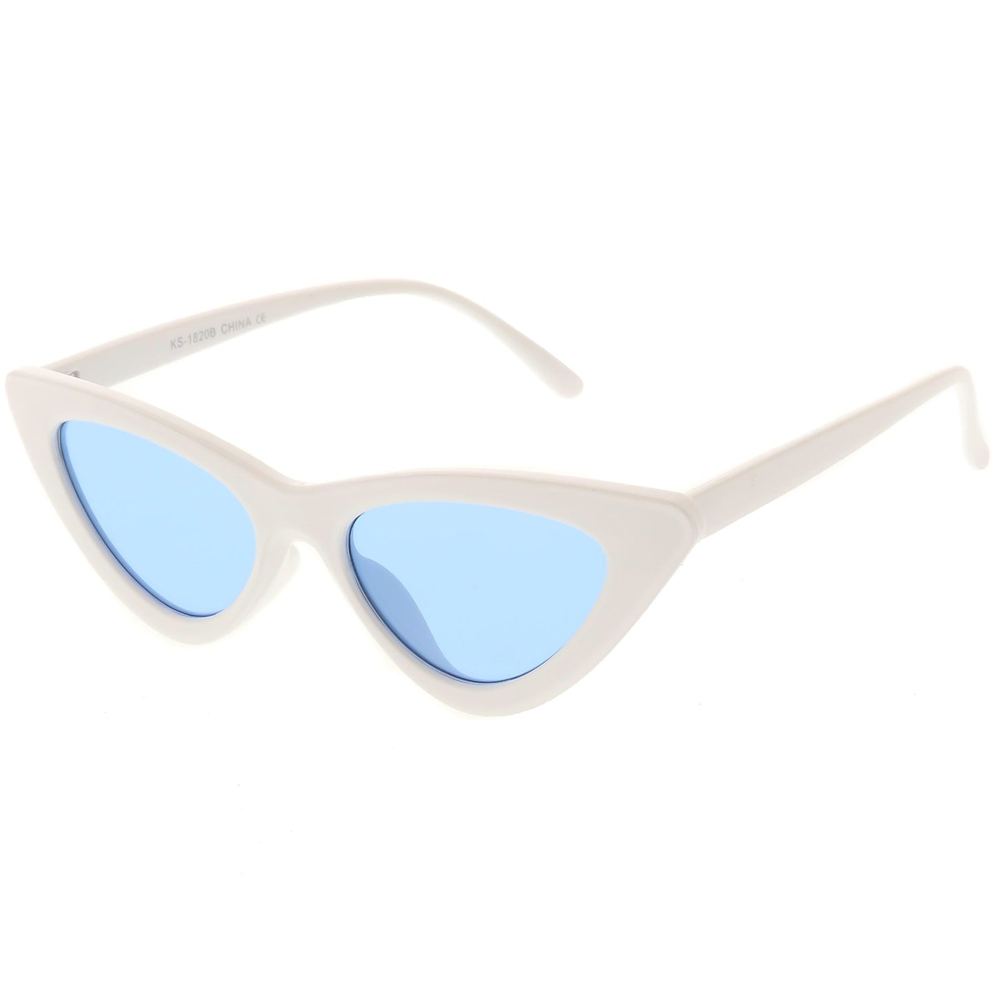 Women's Retro Side Angle Cat Eye Color Lens Sunglasses C510