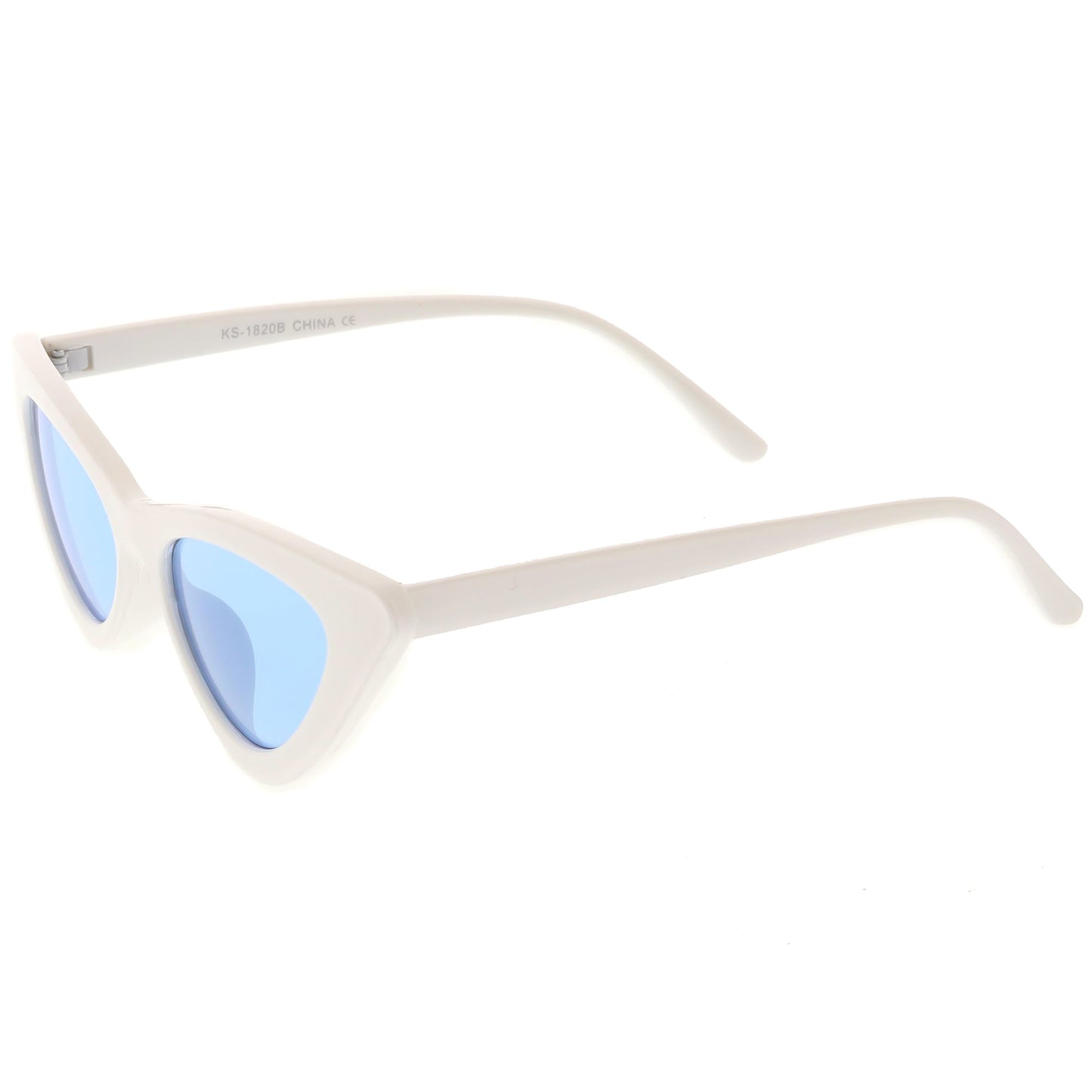 Women's Retro Side Angle Cat Eye Color Lens Sunglasses C510