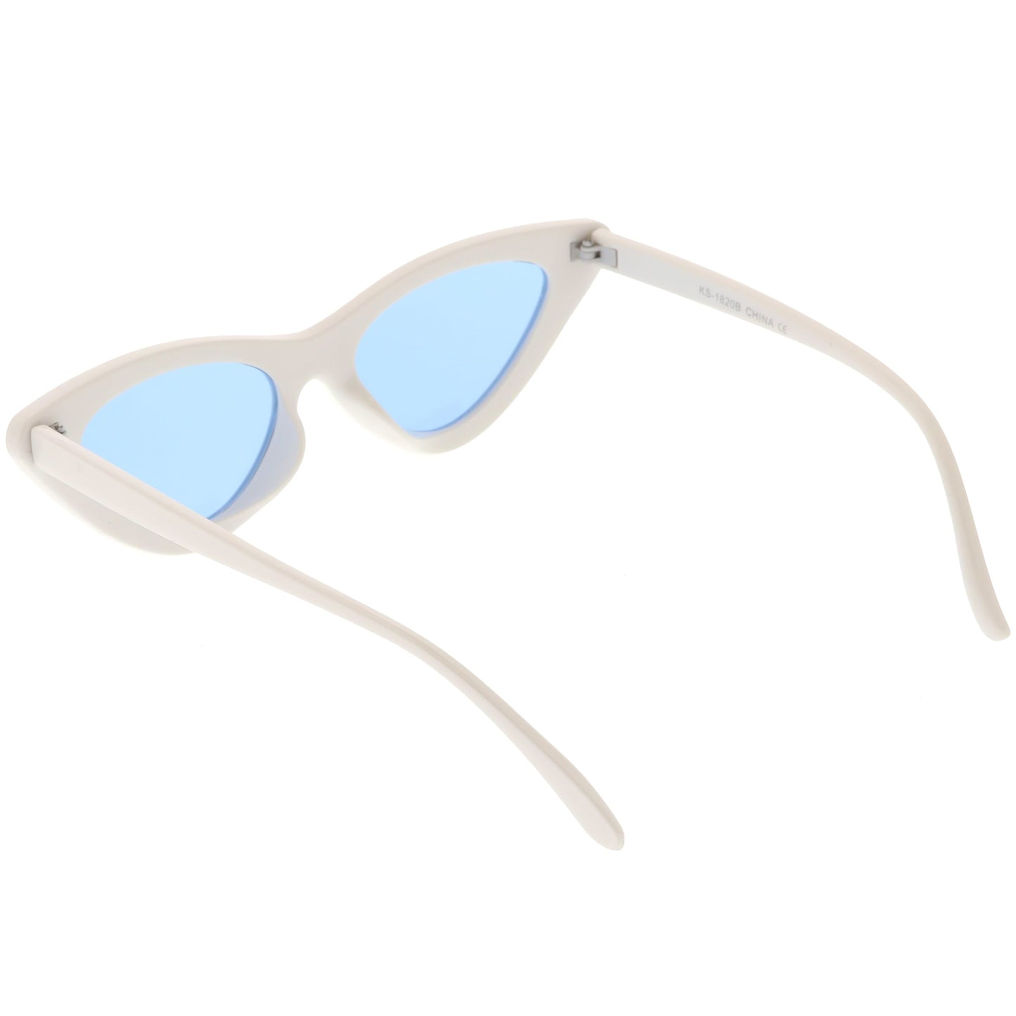Women's Retro Side Angle Cat Eye Color Lens Sunglasses C510