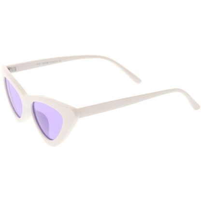 Women's Retro Side Angle Cat Eye Color Lens Sunglasses C510