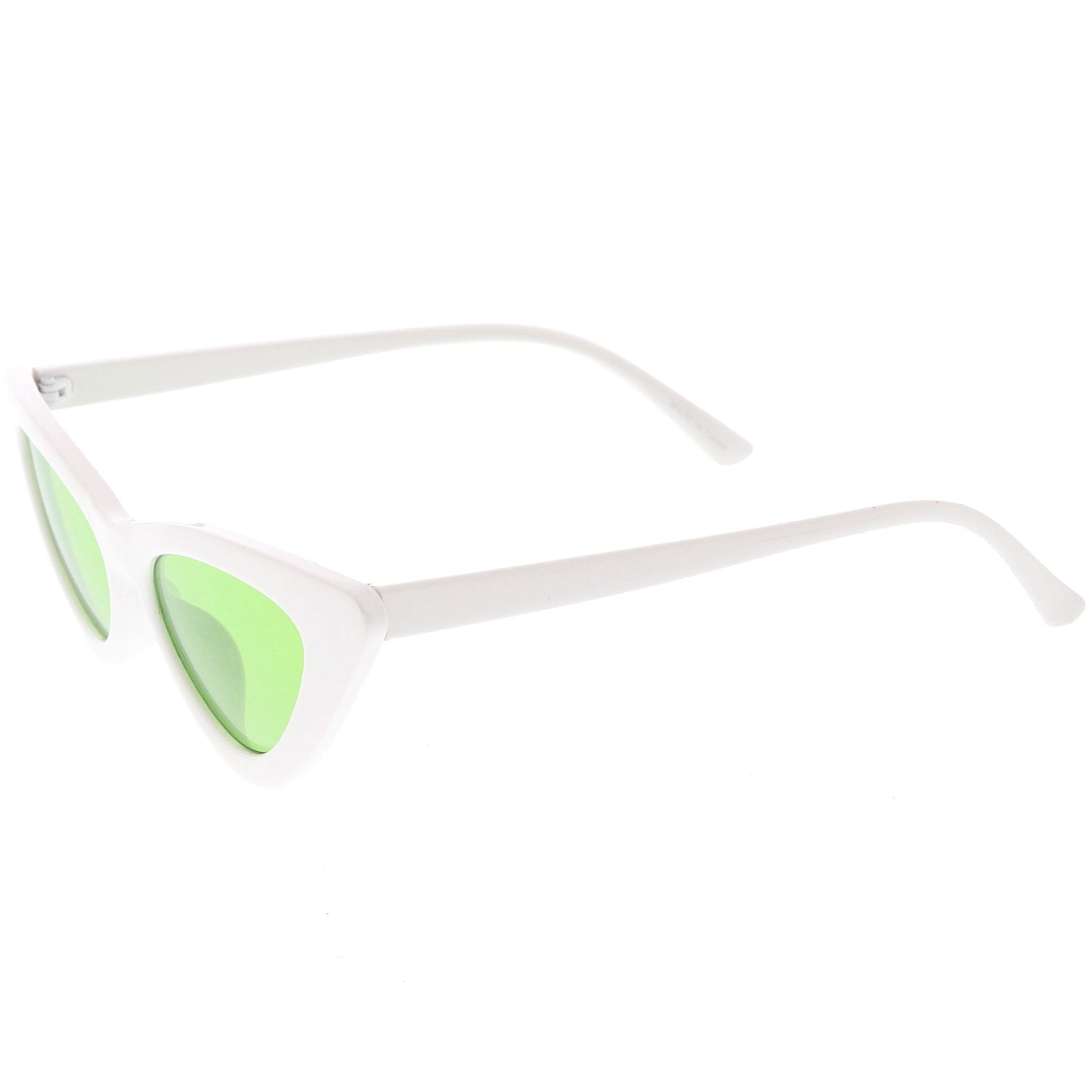 Women's Retro Side Angle Cat Eye Color Lens Sunglasses C510