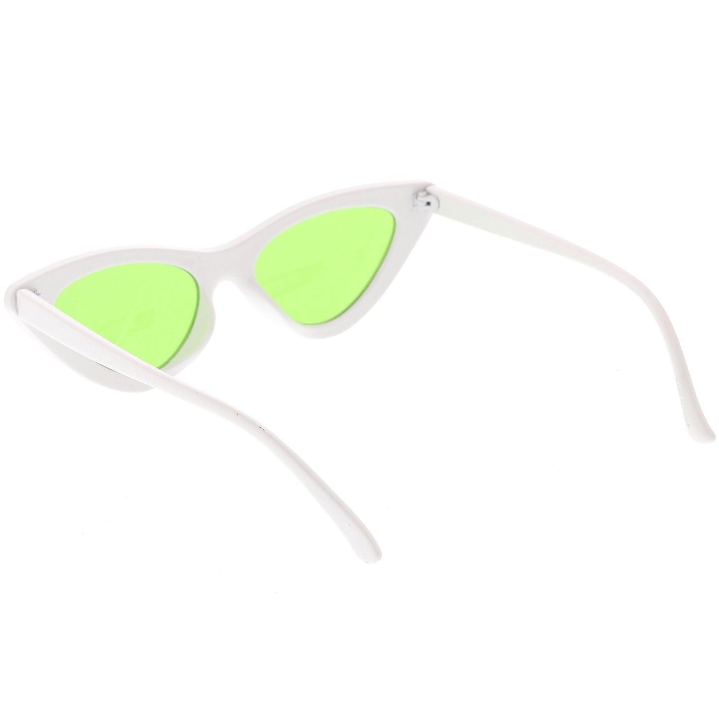 Women's Retro Side Angle Cat Eye Color Lens Sunglasses C510