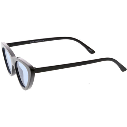 Retro 1990's Narrow Color Tone Flat Lens Cat Eye Sunglasses C522