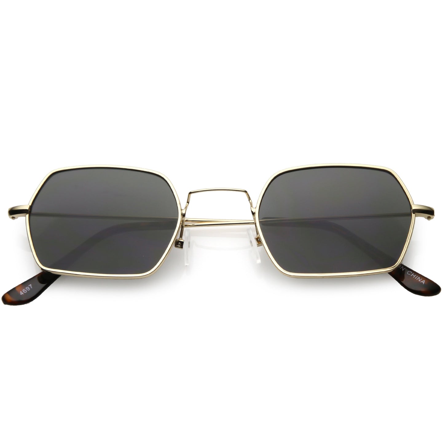 Ultra Slim Metal Hexagon Geometric Sunglasses C633