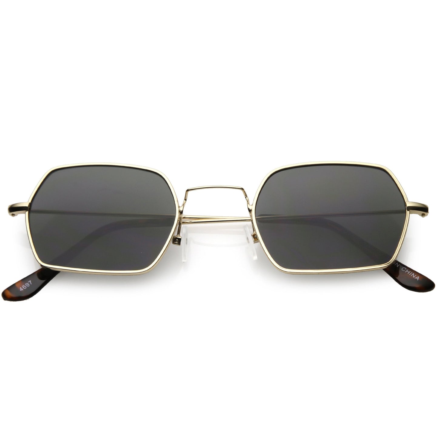 Ultra Slim Metal Hexagon Geometric Sunglasses C633