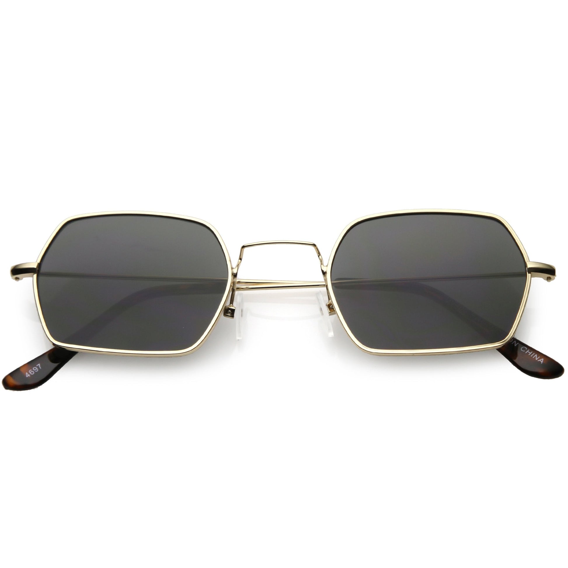 Ultra Slim Metal Hexagon Geometric Sunglasses C633