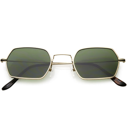 Ultra Slim Metal Hexagon Geometric Sunglasses C633