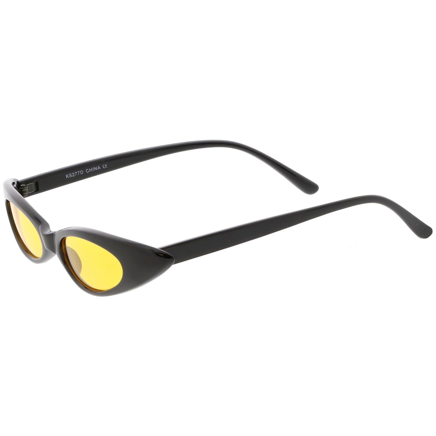 Women's Retro 90's Thin Color Tone Cat Eye Sunglasses C662