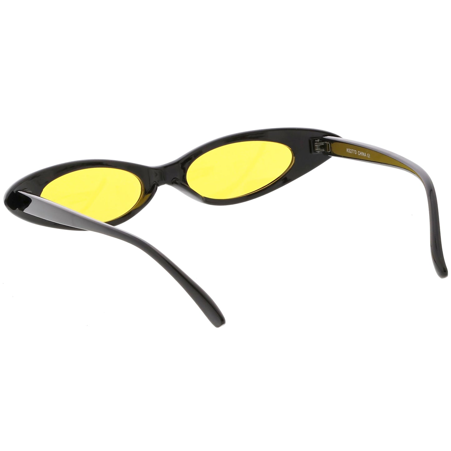 Women's Retro 90's Thin Color Tone Cat Eye Sunglasses C662