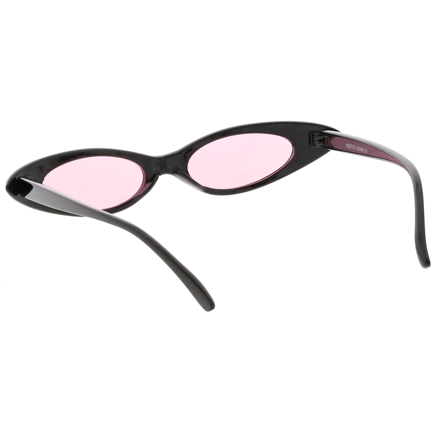 Women's Retro 90's Thin Color Tone Cat Eye Sunglasses C662