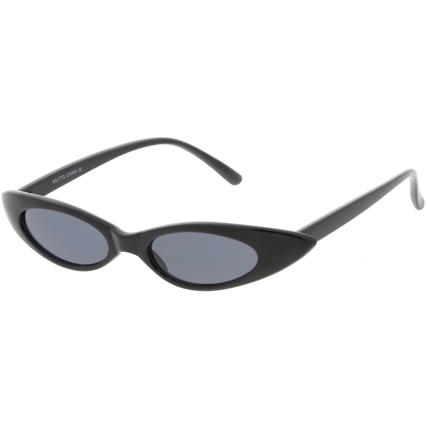 Women's Retro 90's Thin Color Tone Cat Eye Sunglasses C662