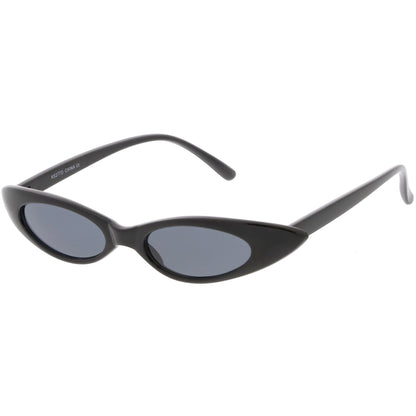 Women's Retro 90's Thin Color Tone Cat Eye Sunglasses C662