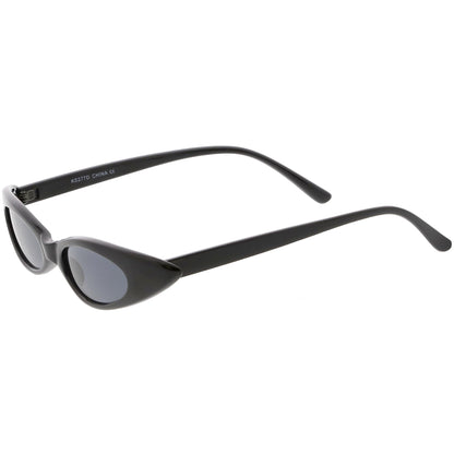 Women's Retro 90's Thin Color Tone Cat Eye Sunglasses C662