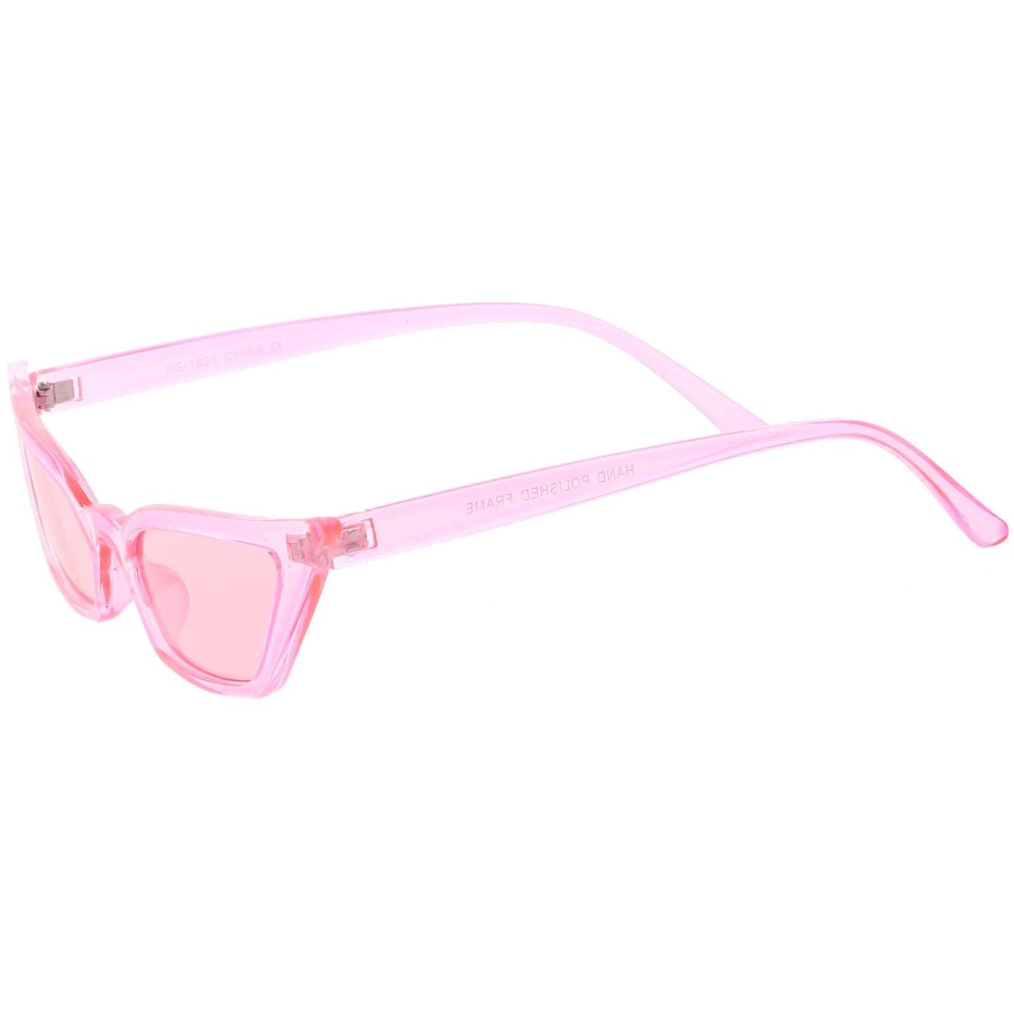 Retro Women's Translucent Thin Cat Eye Color Tone Sunglasses C663