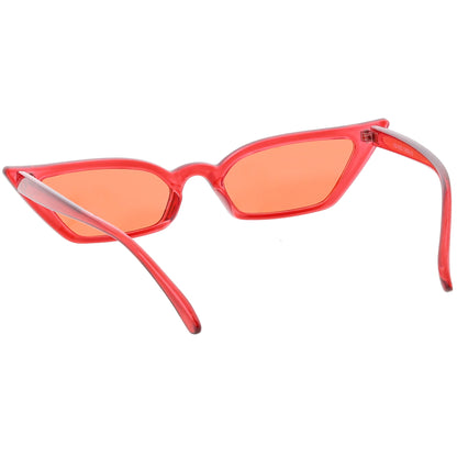 Retro Women's Translucent Thin Cat Eye Color Tone Sunglasses C663