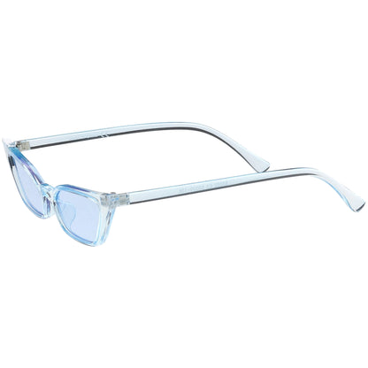Retro Women's Translucent Thin Cat Eye Color Tone Sunglasses C663