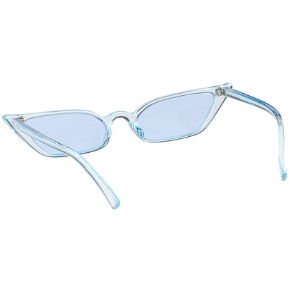 Retro Women's Translucent Thin Cat Eye Color Tone Sunglasses C663