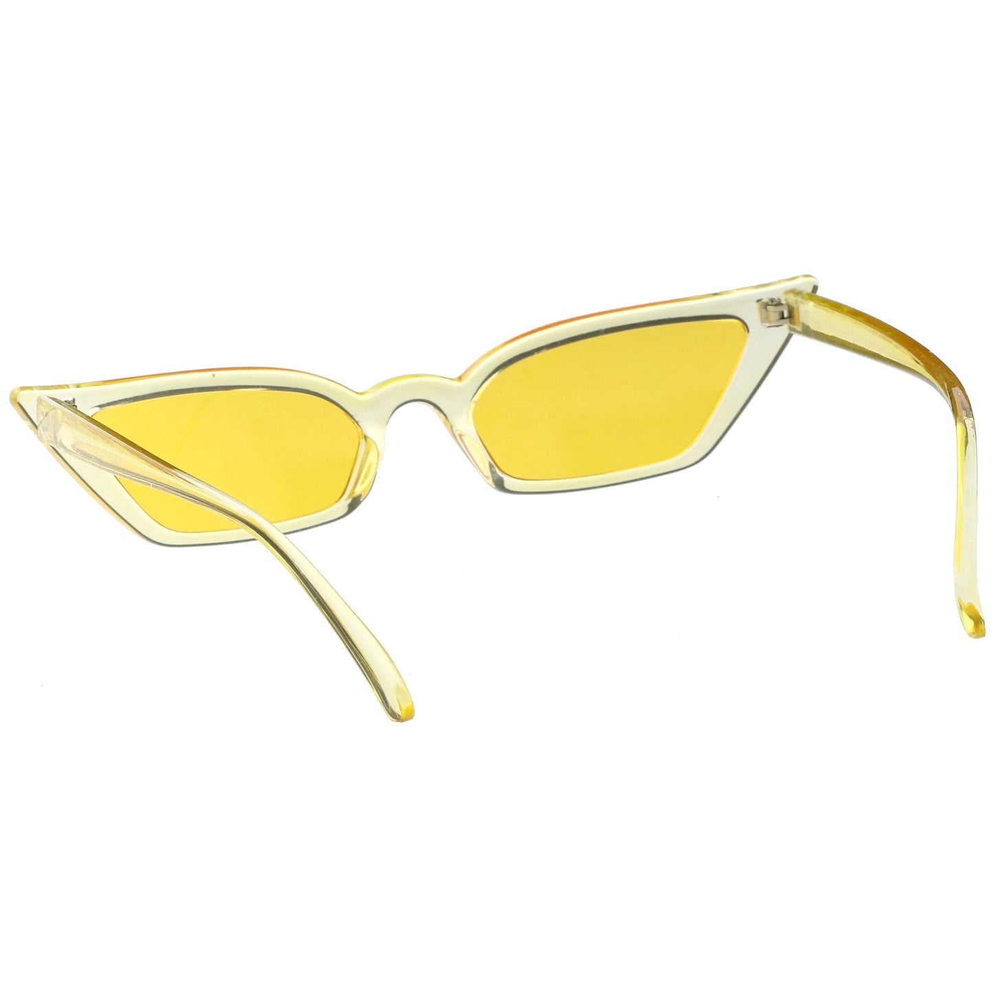 Retro Women's Translucent Thin Cat Eye Color Tone Sunglasses C663