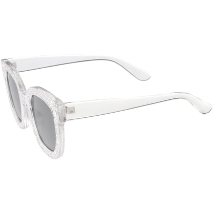 Oversize Novelty Star Embellished Horned Rim Sunglasses C683