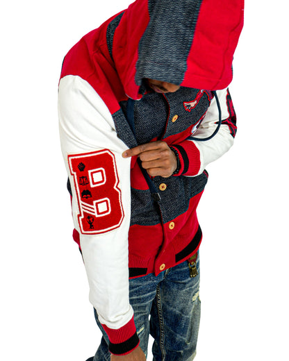 The Boondocks Riley Football Knit Red Mens Hoodie