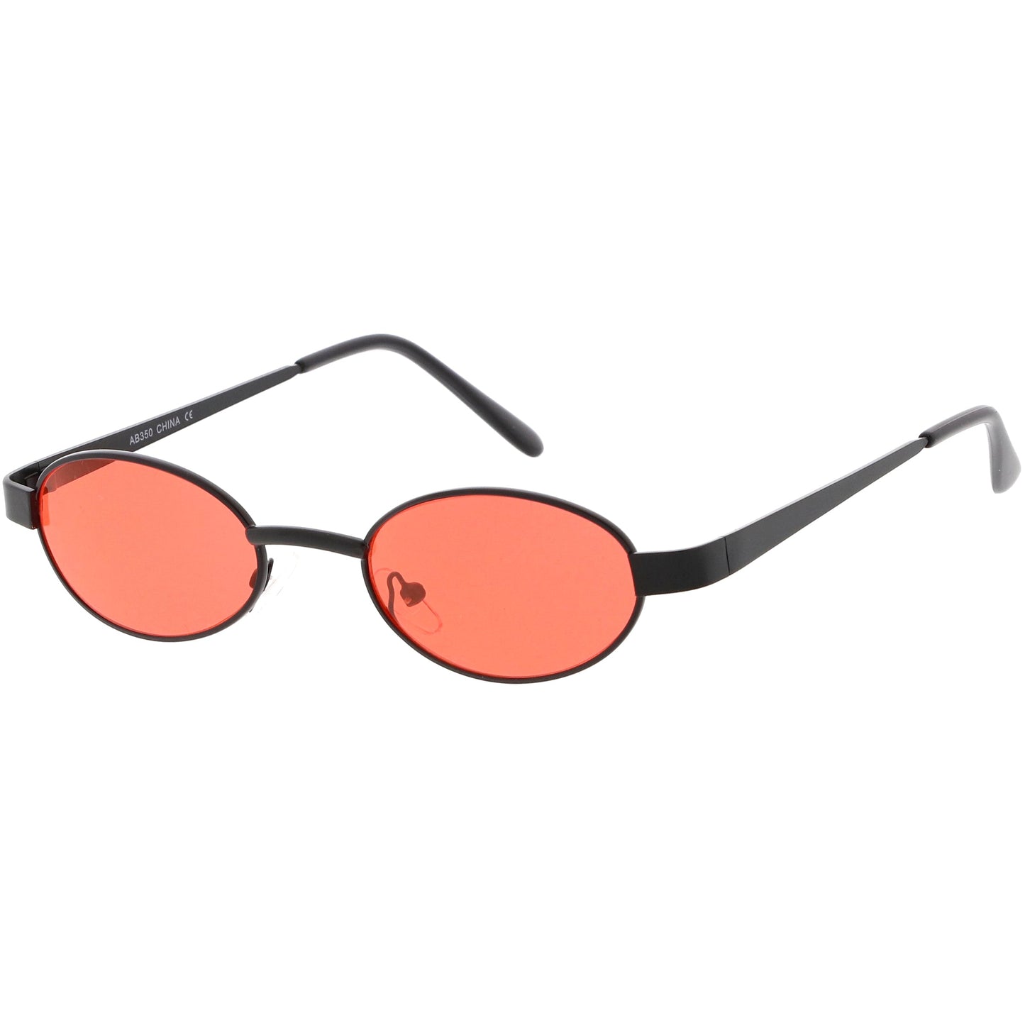 Retro 1990's Small Color Tone Oval Metal Sunglasses C709