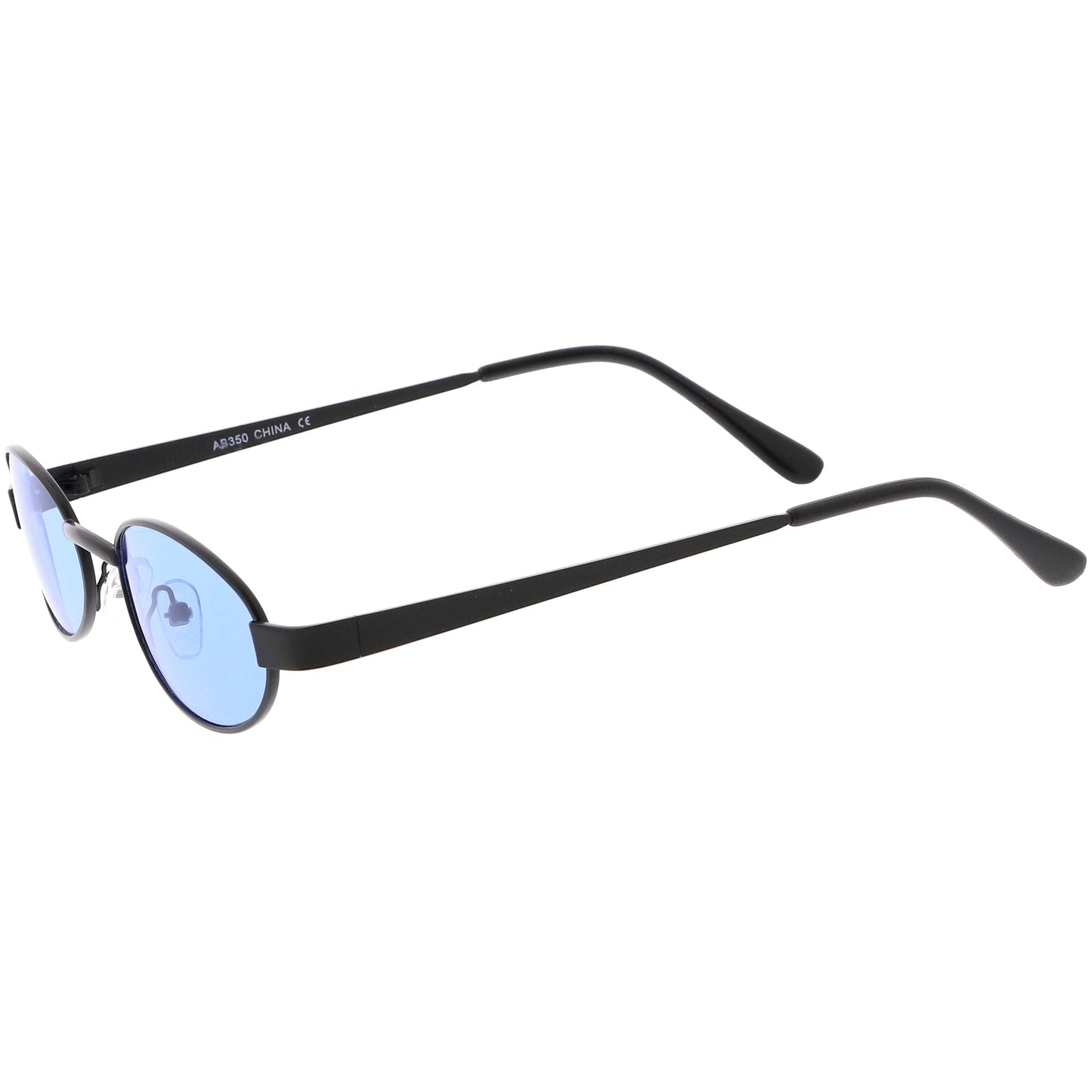 Retro 1990's Small Color Tone Oval Metal Sunglasses C709