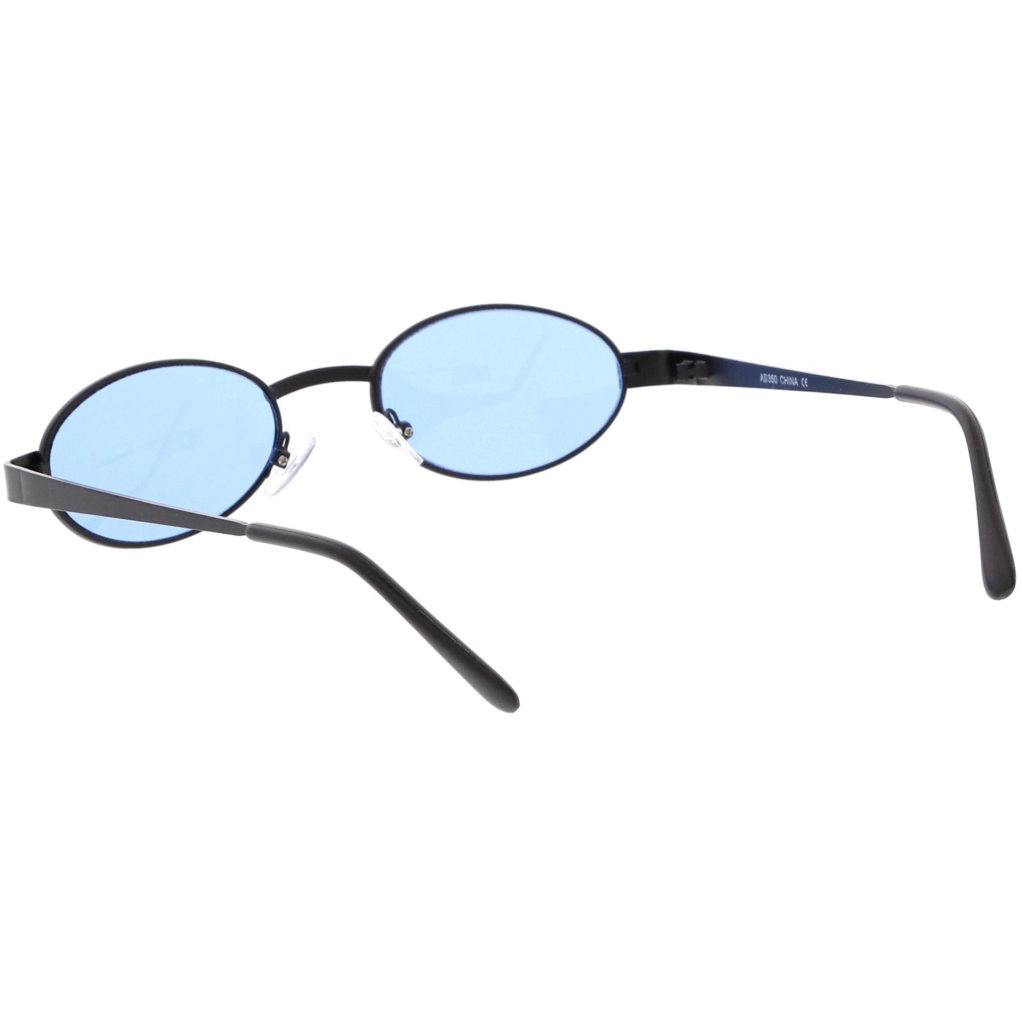 Retro 1990's Small Color Tone Oval Metal Sunglasses C709