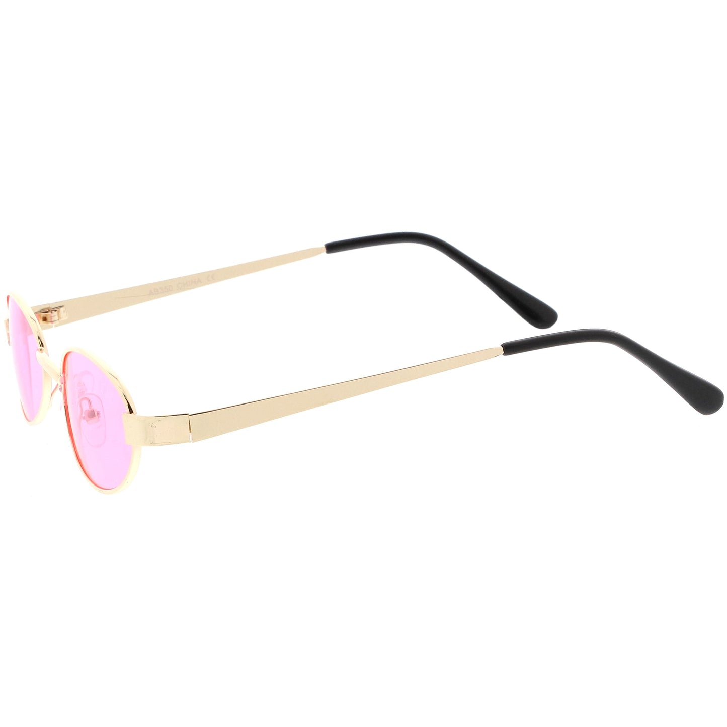 Retro 1990's Small Color Tone Oval Metal Sunglasses C709