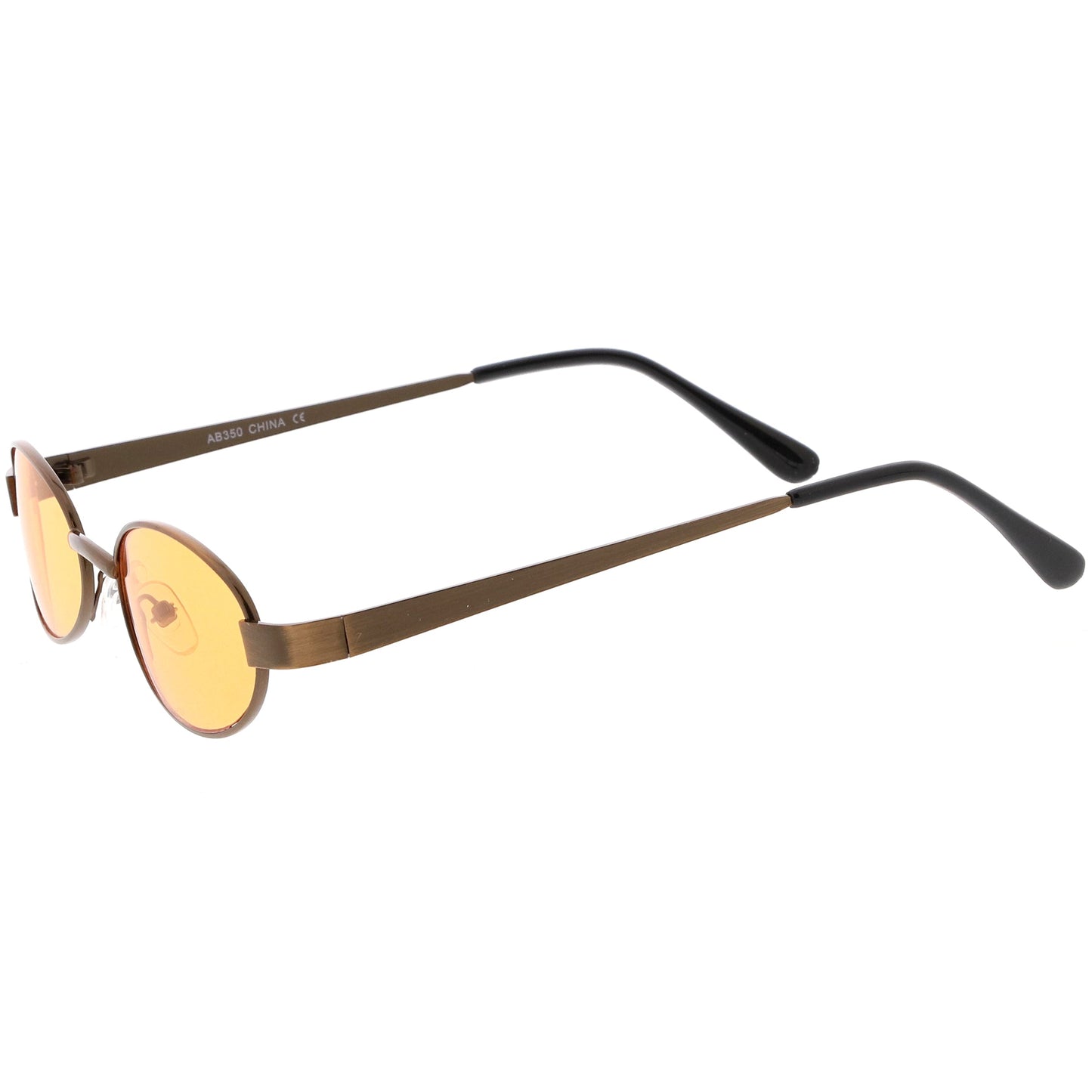 Retro 1990's Small Color Tone Oval Metal Sunglasses C709