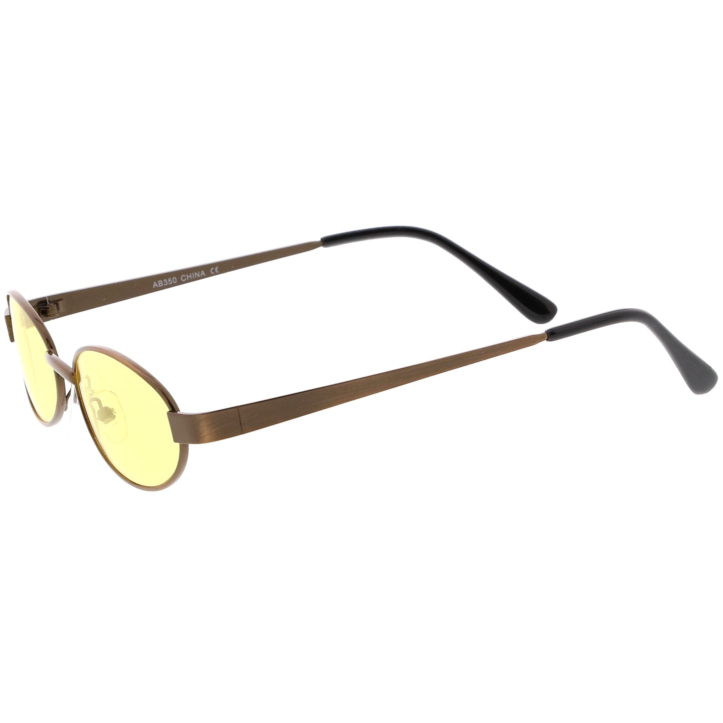 Retro 1990's Small Color Tone Oval Metal Sunglasses C709