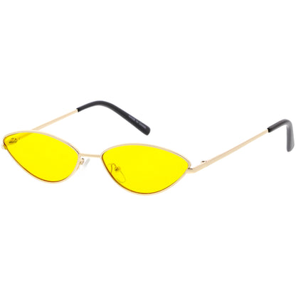 Retro 1990's Color Tone Metal Cat Eye Sunglasses C724