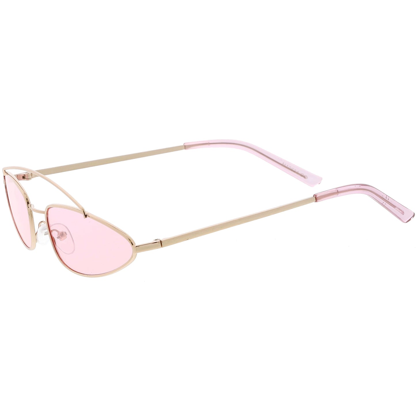 Retro 1990's Slim Triangle  Color Tone Flat Lens Sunglasses C725
