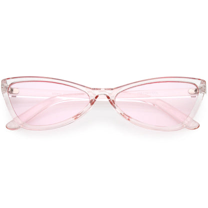 Retro Small Triangle Transparent Color Tone Lens Cat Eye Sunglasses C727