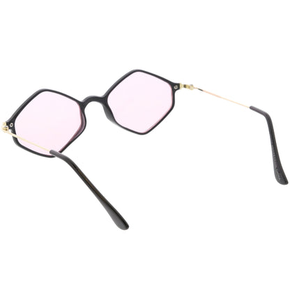 Retro Color Tone Hexagon Diamond Shape Sunglasses C740