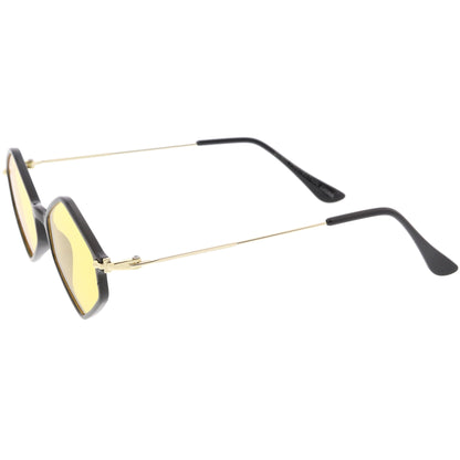Retro Color Tone Hexagon Diamond Shape Sunglasses C740