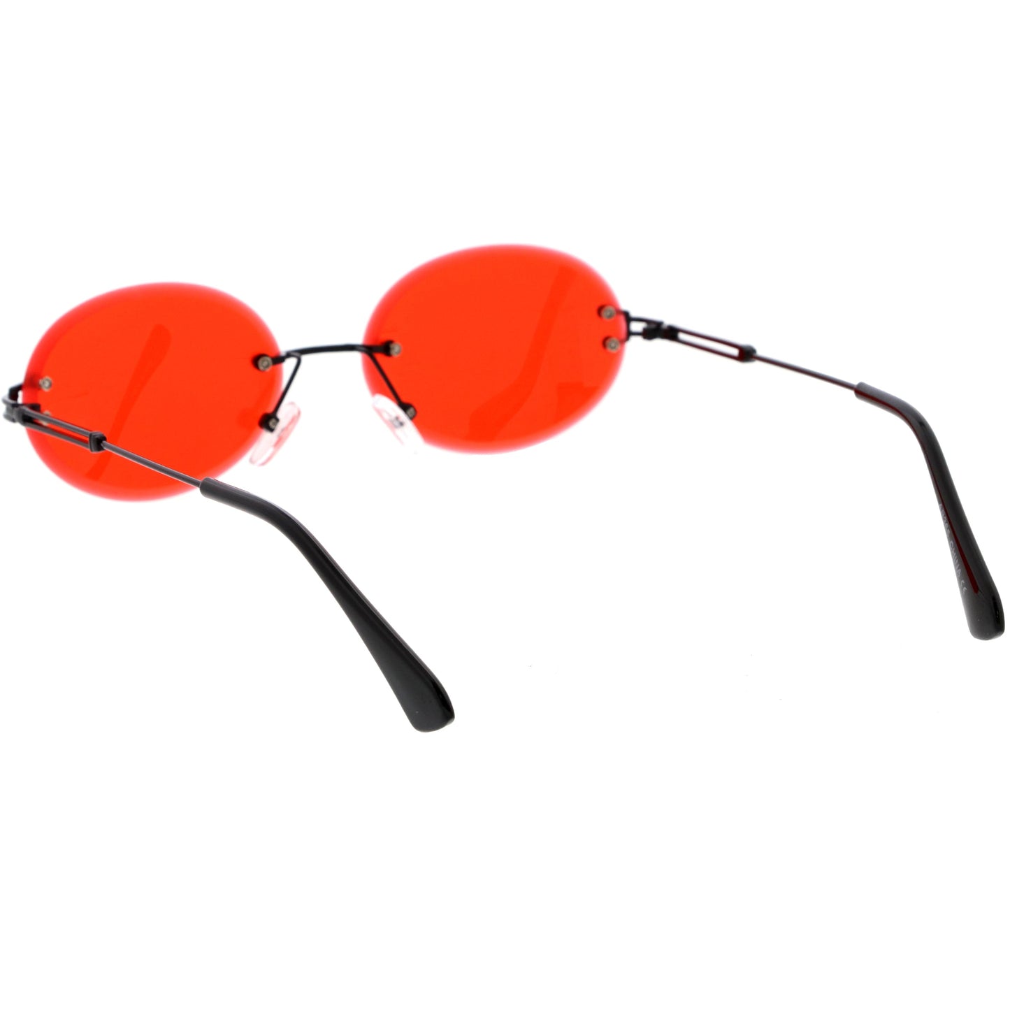 Retro Small Round Oval Color Tone Rimless Sunglasses C757