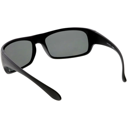 Active Lifestyle Polarized Lens Sports Wrap Rectangle Sunglasses C903