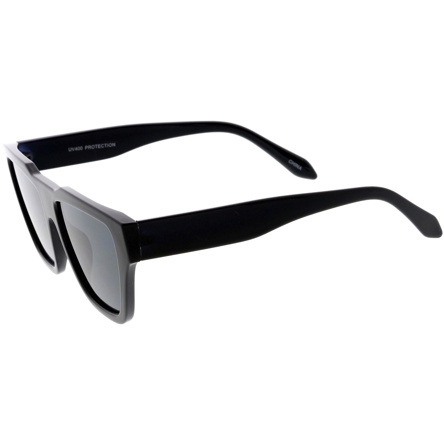 Retro Modern Horned Rim Flat Top Square Aviator Sunglasses C920