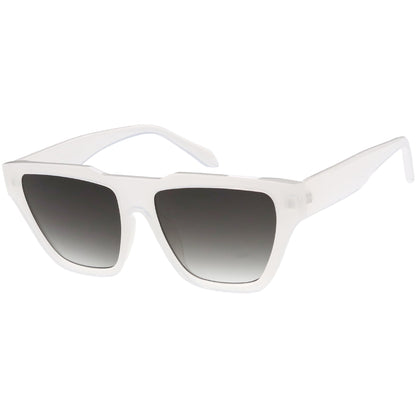Retro Modern Horned Rim Flat Top Square Aviator Sunglasses C920