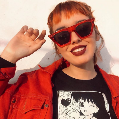Women's Retro Oversize Wide Pointed Cat Eye Sunglasses C921