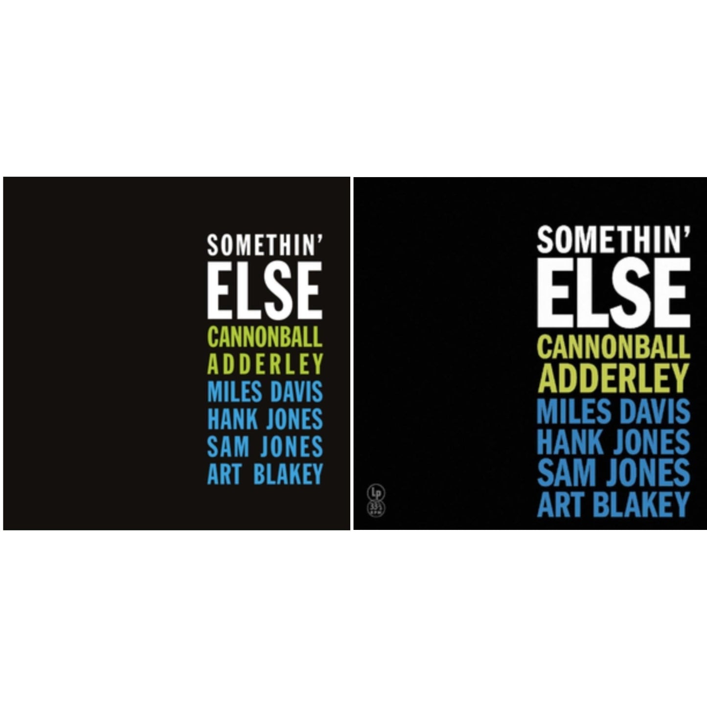 Cannonball Adderley - Somethin Else (Yellow LP Vinyl) & Somethin Else (Blue LP Vinyl)