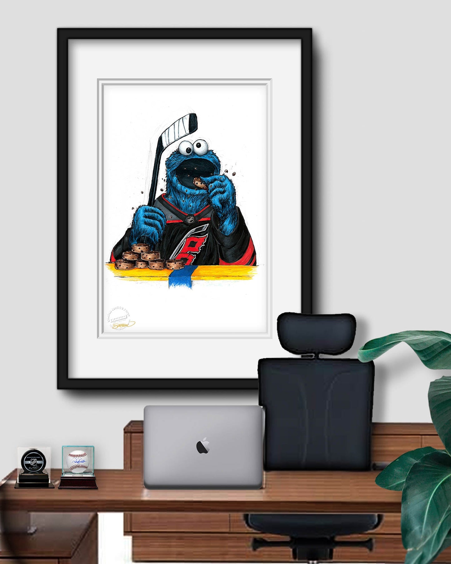 Cookie Monster x NHL Hurricanes Limited Edition Art Print