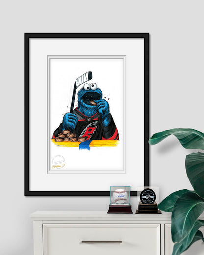 Cookie Monster x NHL Hurricanes Limited Edition Art Print