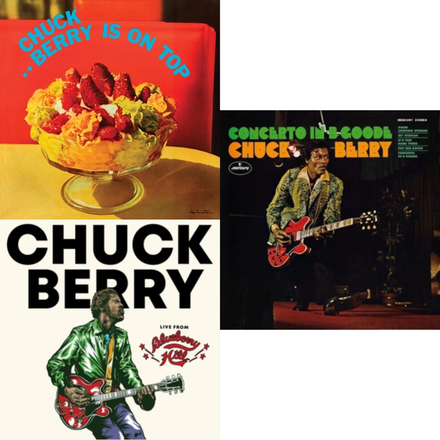 Chuck Berry - Live From Blueberry Hill & Berry Is On Top (180G/Red LP Vinyl/Limited/Anniversary Edition) & Concerto In B Goode