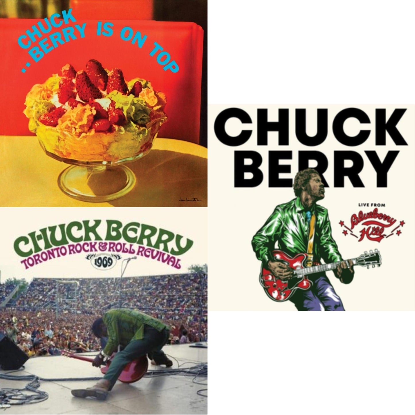 Chuck Berry - Toronto Rock 'N' Roll Revival 1969 (Swirl Vinyl/2LP) & Live From Blueberry Hill & Berry Is On Top (180G/Red LP Vinyl/Limited/Anniversary Edition)