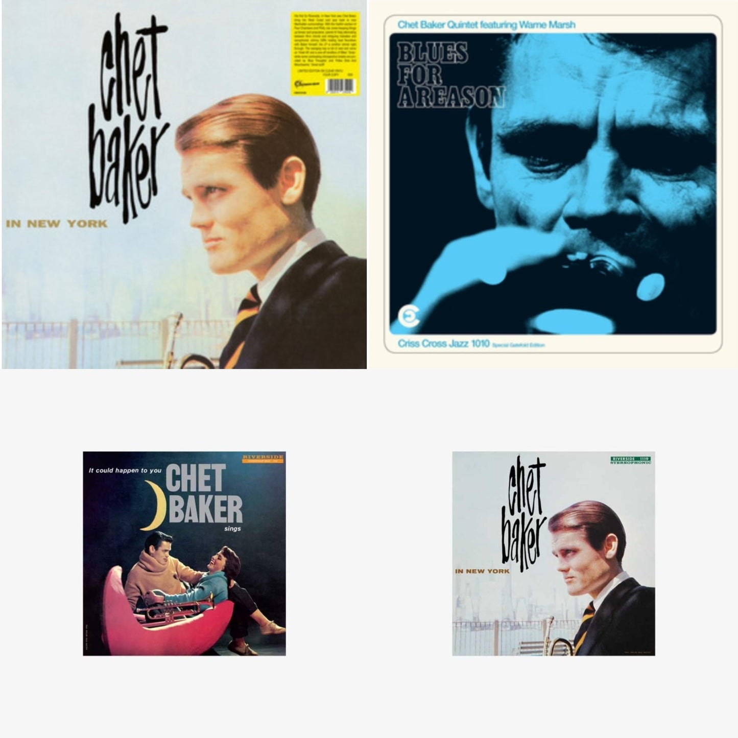 Chet Baker - In New York (Clear LP Vinyl) & Blues For A Reason (Feat. Warne Marsh) & Chet Baker Sings: It Could Happen To You & Chet Baker In New York