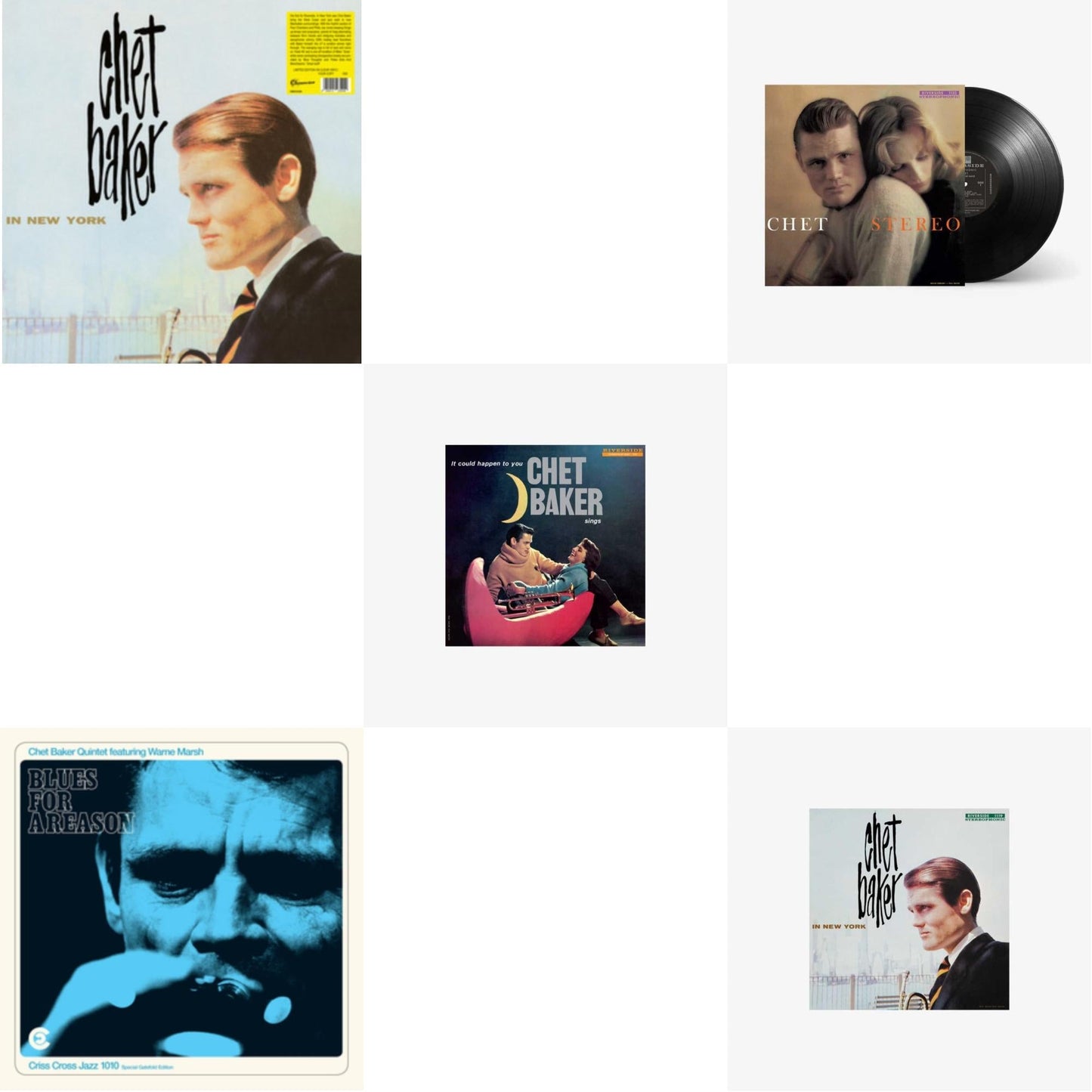 Chet Baker - In New York (Clear LP Vinyl) & Blues For A Reason (Feat. Warne Marsh) & Chet Baker Sings: It Could Happen To You & Chet & Chet Baker In New York