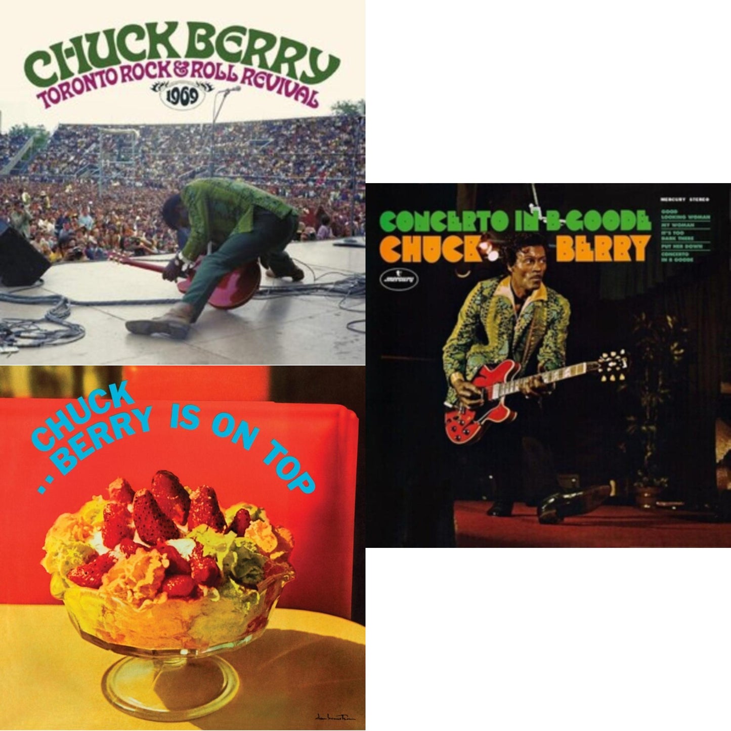Chuck Berry - Toronto Rock 'N' Roll Revival 1969 (Swirl Vinyl/2LP) & Berry Is On Top (180G/Red LP Vinyl/Limited/Anniversary Edition) & Concerto In B Goode