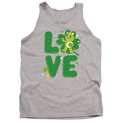 Care Bears: Unlock The Magic Good Luck Bear Love St. Patrick'S Day Mens Tank Top Shirt Athletic Heather